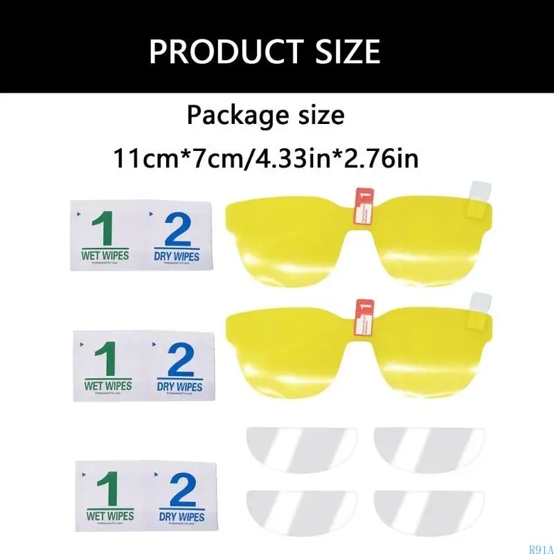 R91A 1Set AR Glasses Lens Film Protectors Scratch Resistant High Optical Claritys for Air 3/2 AR Glasses Daily Use