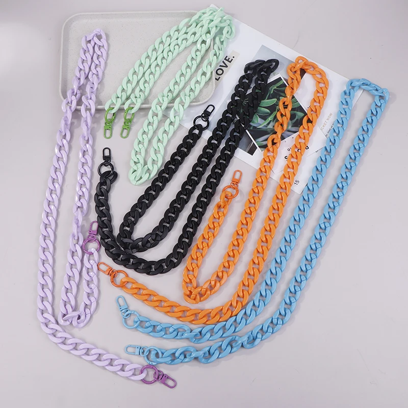 1 PCS Acrylic Women's Bag Shoulder Straps Can Be Replaced In Multiple Colors Colored Acrylic Chain