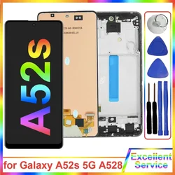 Tested AMOLED LCD for Samsung Galaxy A52s 5G LCD Display A528N Touch Screen Assembly Replacement for Samsung A52s 5G LCD A528B