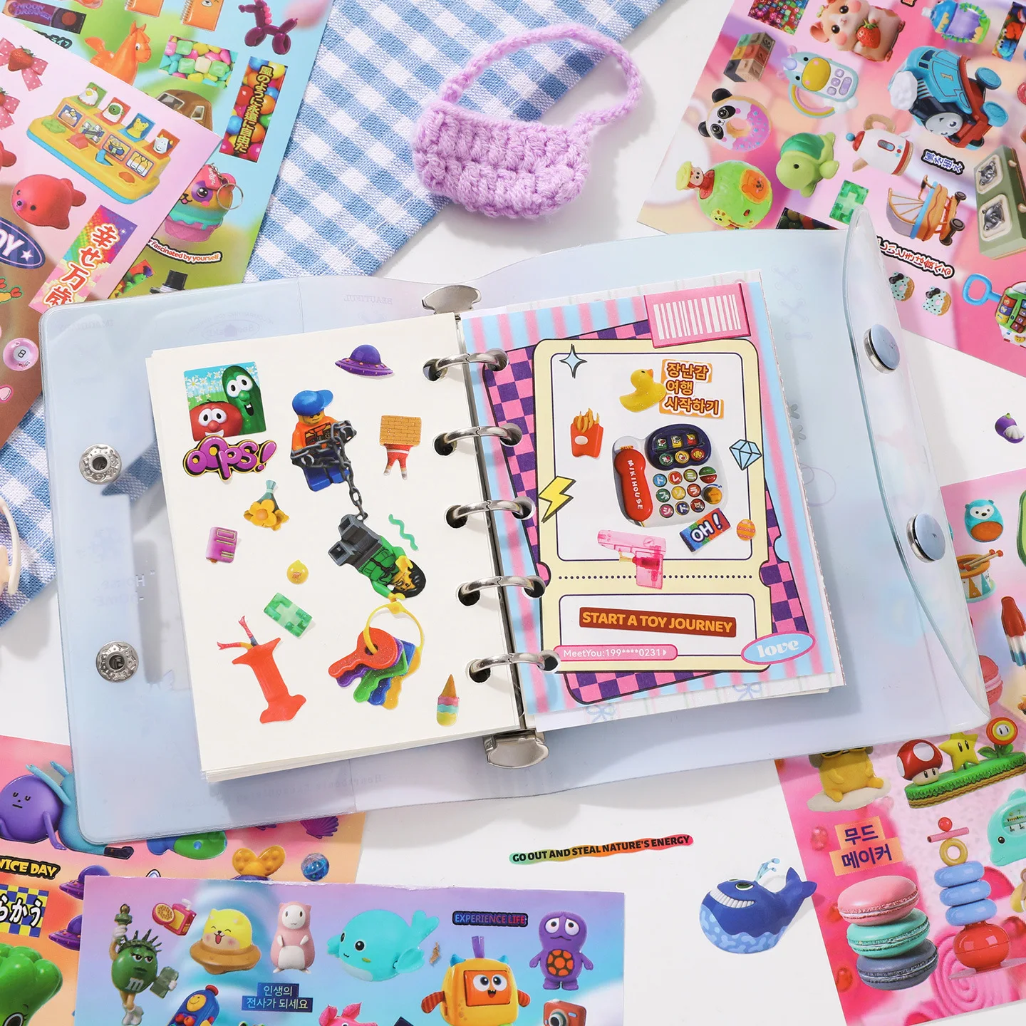 30 sheets/Piece Cute Decorative Sticker Book Journal Phone Sticker Kids Gift School Stationery
