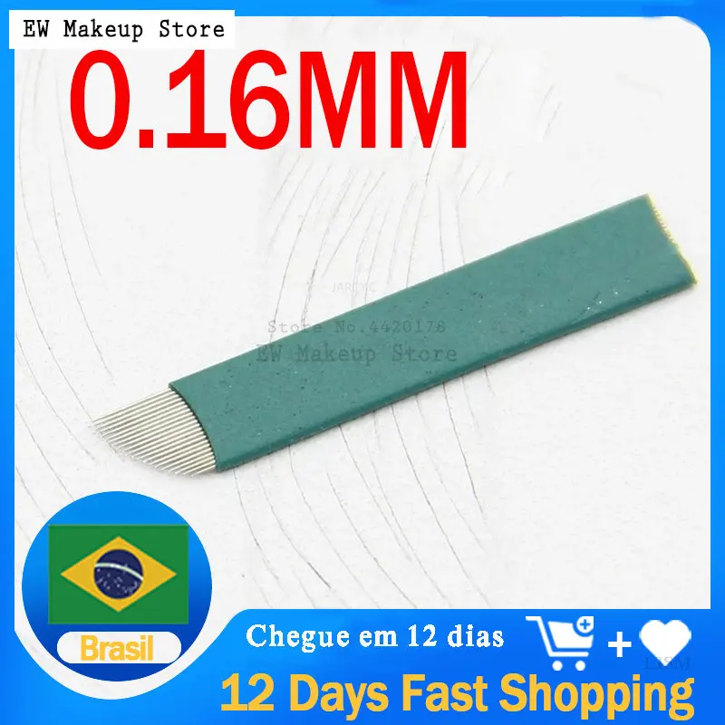 Newest Microblading Tattoo Needles Agulhas Tebori blades 12pin 0.16mm Nano for manual Pen Pernement Makeup Tattoo 3D Embroidery