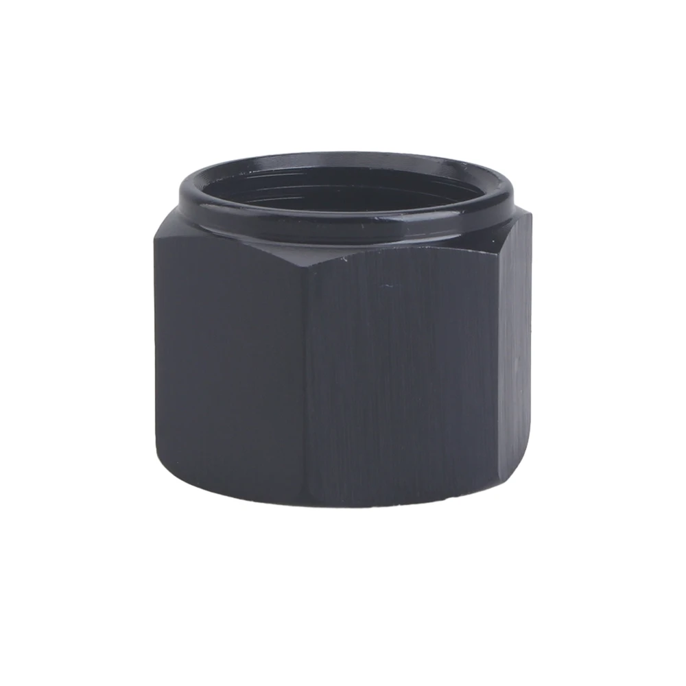 Black AN6 AN8 AN10 Adapter Female Flare End Cap Plug Tube Nut Hexagon Head Port Blanking Plugs Cap Lock Hose Connector Fitting