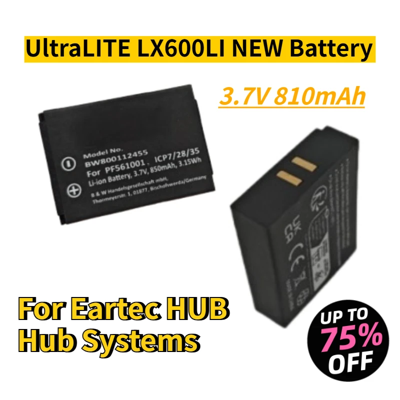 

3.7V 810mAh UltraLITE LX600LI NEW Battery for Eartec HUB Hub Systems Long Lasting Power