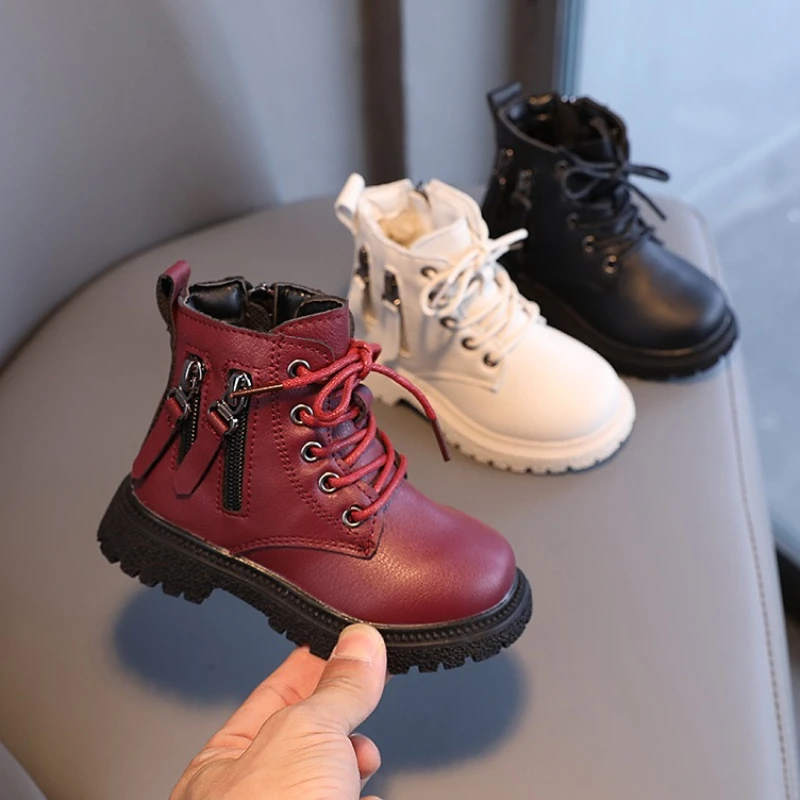 

Child British Style Boot 2025Winter New Girl Plush Warm Boot Girls Non Slip Cotton Boots Women Fashiona Short Boots Velvet boots