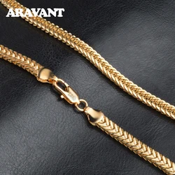 925 Silver 18K Gold Necklace Chains For Men Women Fashion Jewelry Accessories