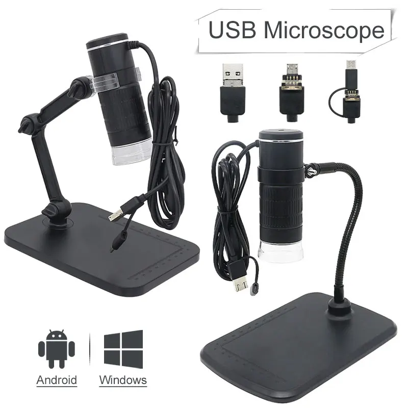 WiFi Digital Microscope 1000X Portable 8 LEDs USB Microscope For Android IOS IPad PC Endoscope with Bracket PCB Inspection Tools