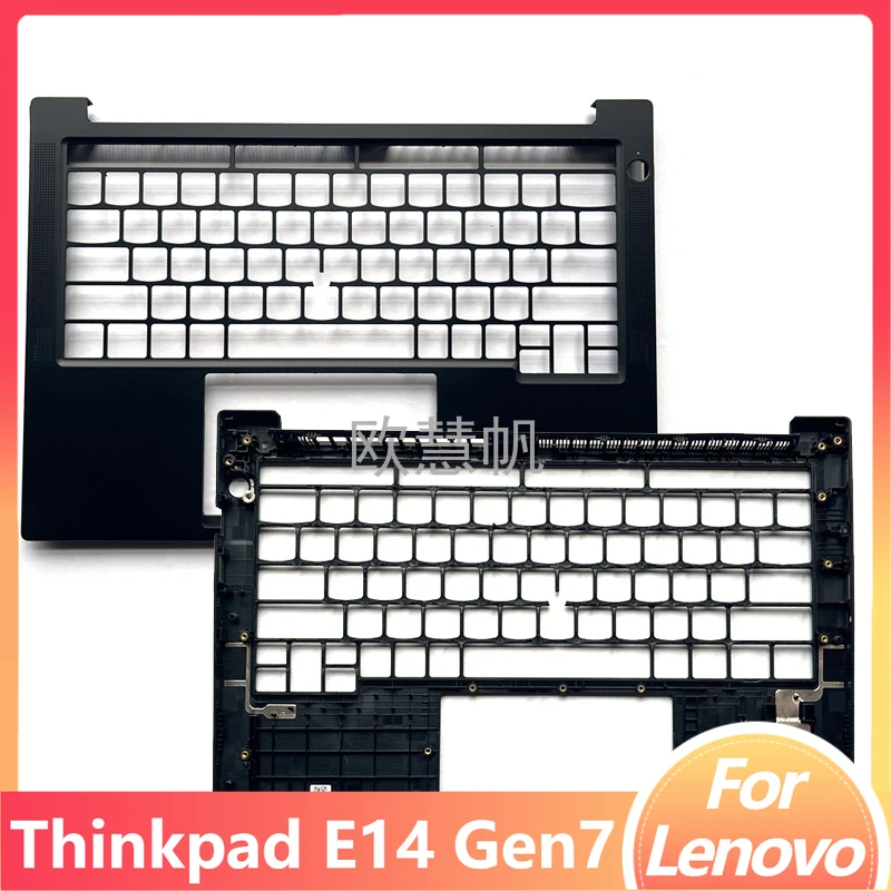 T New Repair Accessories for Lenovo Thinkpad E14 Gen7 Laptop Palmrest Upper Cover Black