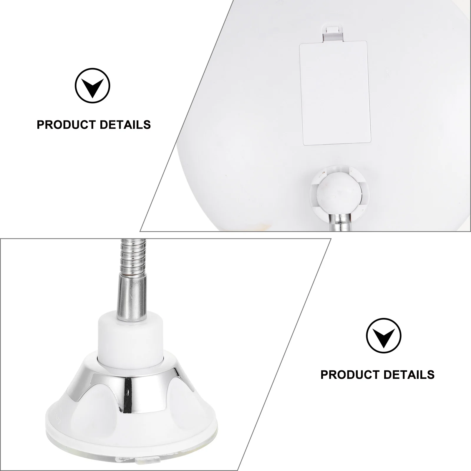 Espejo de maquillaje con aumento de 10X, luz LED, ventosa potente, tocador de mesa para baño, espejo cosmético con aumento para una precisión