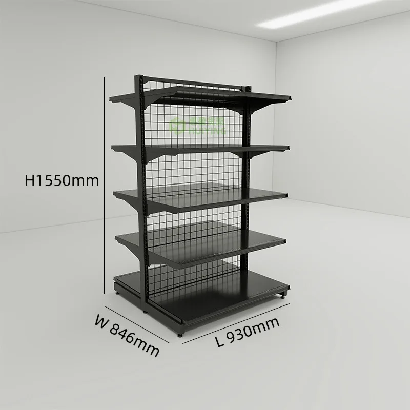 Thickened Supermarket Grid Shelves for Convenience Store Double-sided Multi-layer Snack Store