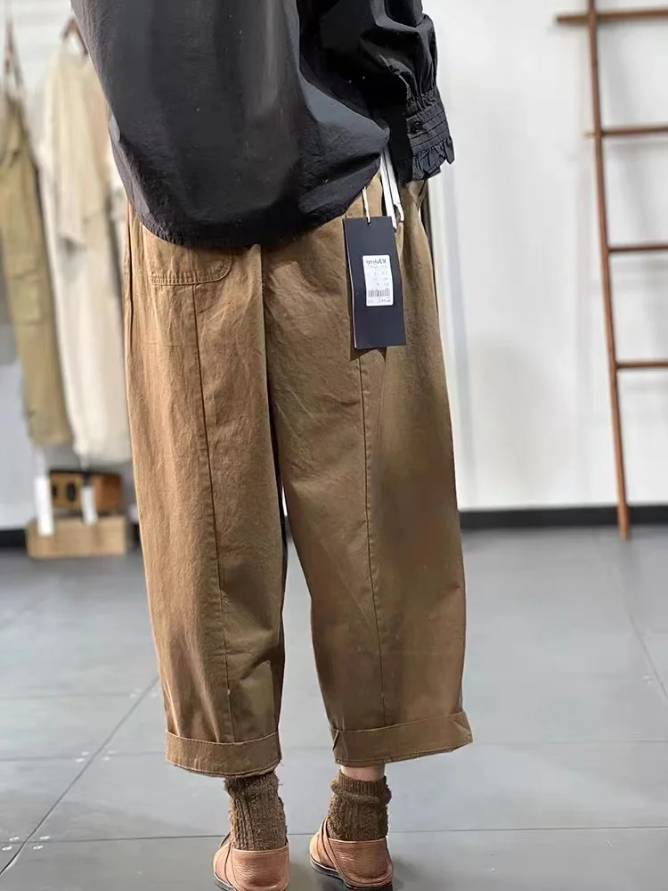 Plones hoados de pierna recta de cintura alta, plones informs para mujer, plones de pierna ancha de Color pu...