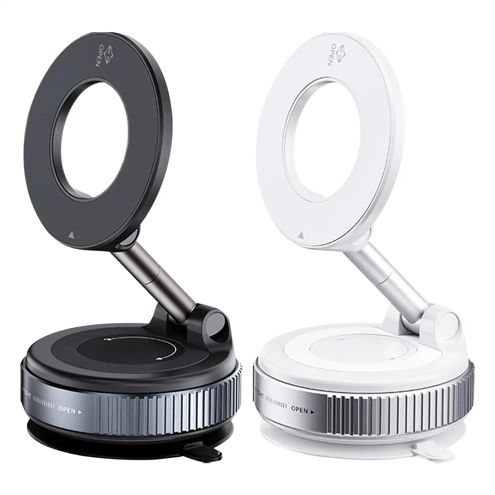 

Вакуумное магнитное автомобильное крепление для телефона, регулируемый на 360 градусов вакуумный держатель для телефона, установленная на приборной панели, подставка для мобильного телефона, складная конструкция