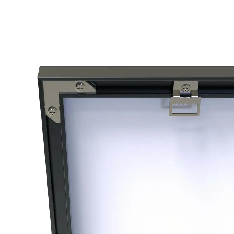 مرآة مستطيلة حديثة كبيرة الحجم مقاس 36 × 36 بوصة مع إطار أسود - مرآة حائط كبيرة مزخرفة للحمام أو غرفة المعيشة أو غرفة النوم #6