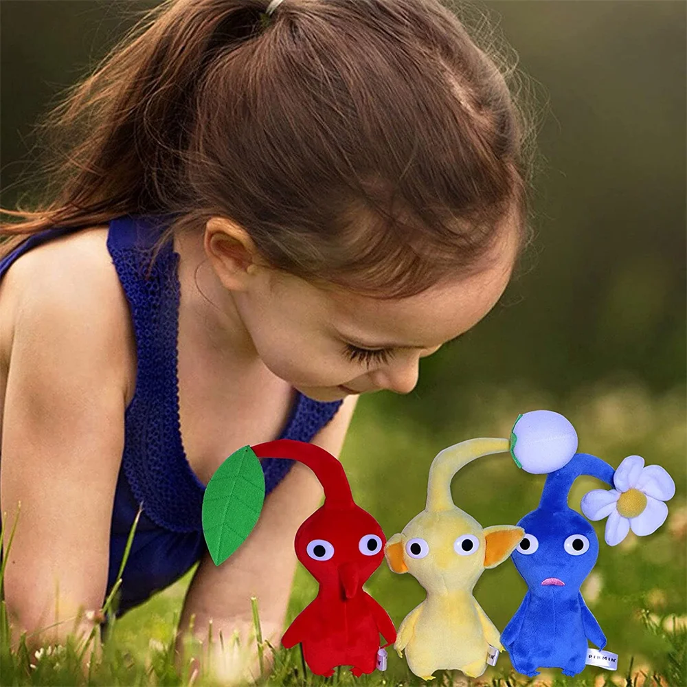 Pikmin Plush Toy Cartoon Game Plushie Olimar Flower Bud Leaf Cute Japanese Anime Soft Stuffed Plant Animal Doll Gift for Kids