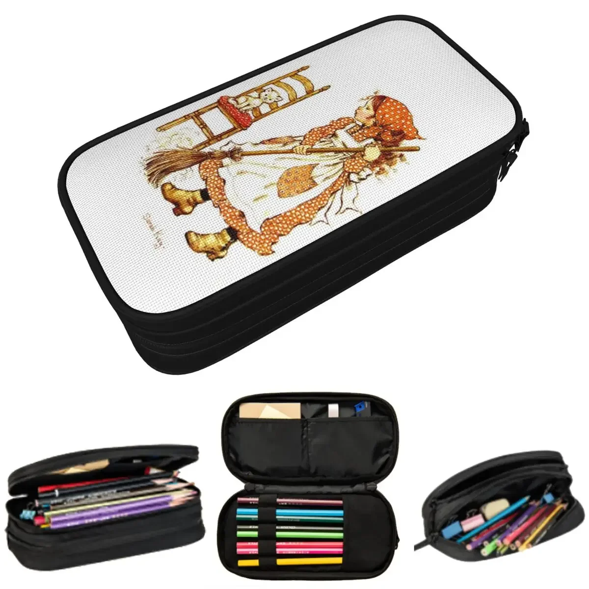 

Sarah Kay Swing Girl Pencil Cases Big Capacity Pen Bags Pen Box Pencil Pouch For Boys Girls Students Stationery School Office