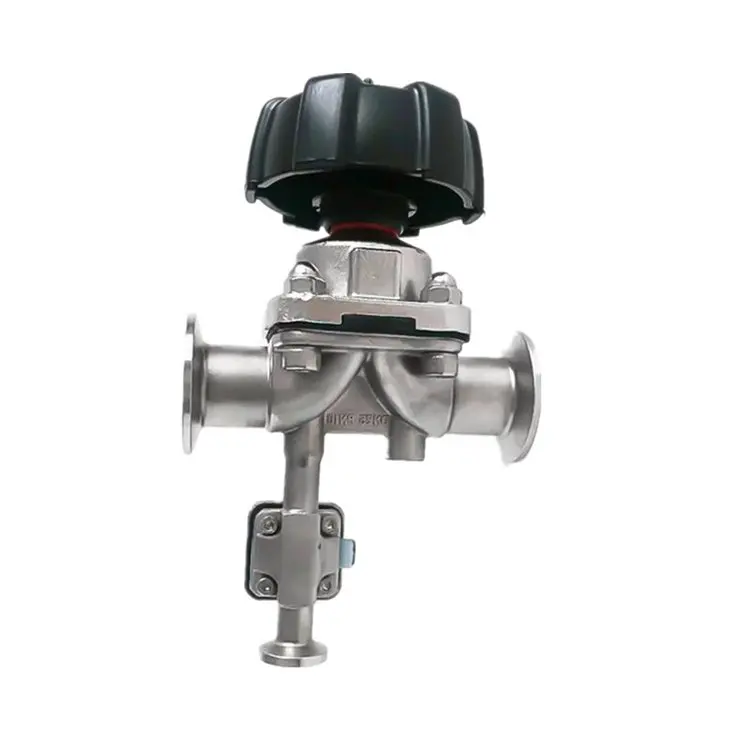 

KINDING Aseptic Diaphragm Valve Sampling Hygienic Stainless Steel Mirror Polished Manual Power Water Media Normal Temperature 1"