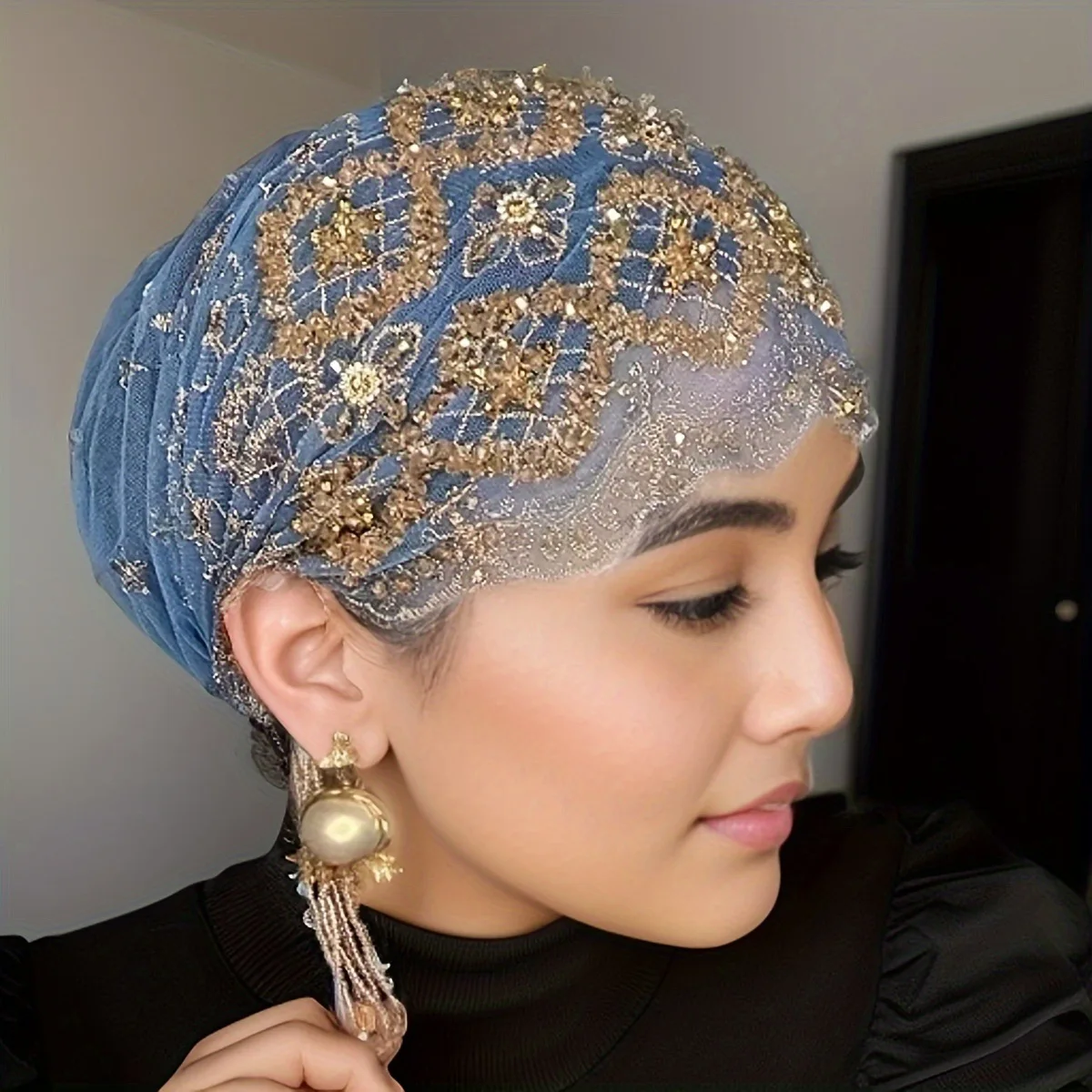 Handmade Tassel Women Hijab Cap Turban Hijab Fashion Lady Head Wrap Hat Breathable Hair Cover Headscarf For Outdoor Islamic Arab