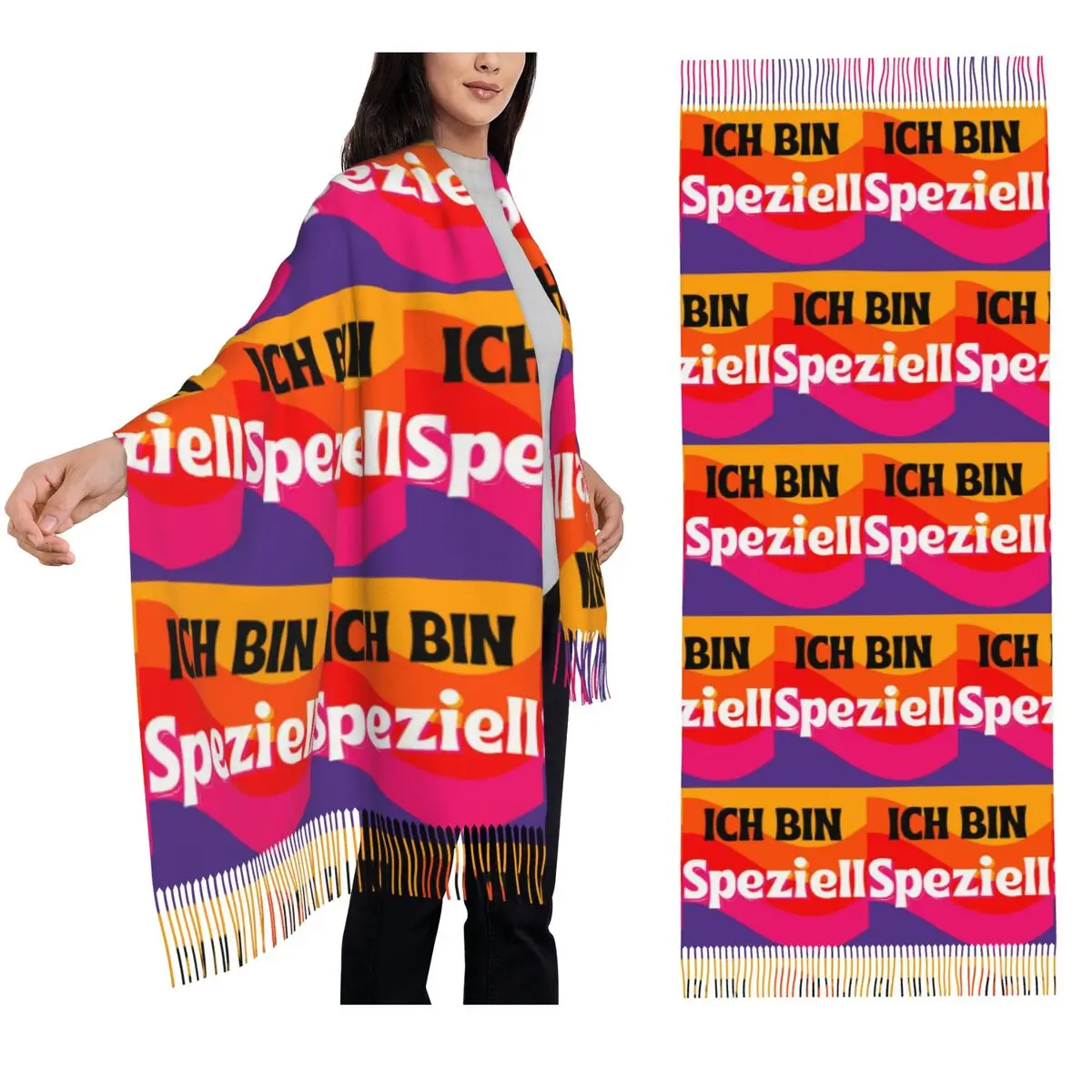 

Шарф с логотипом Paulaner Spezi, шарфы с кисточками, женские мягкие теплые шали и накидки, большая осенне-зимняя шаль