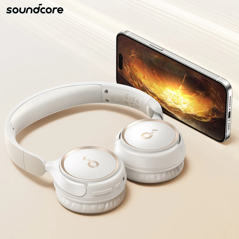 Soundcore by Anker H30i On-Ear Wireless Headphones Bluetooth 5.3 Foldable Lightweight Stereo Headset for Travel Workout Sports