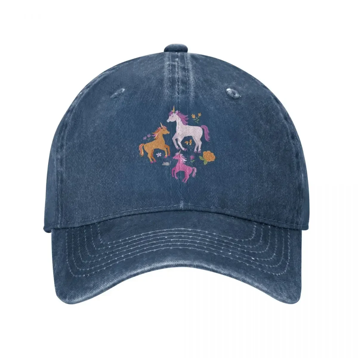 Unicorns In The Flower Garden Cap Cowboy Hat Beach Outing Man Cap Women's