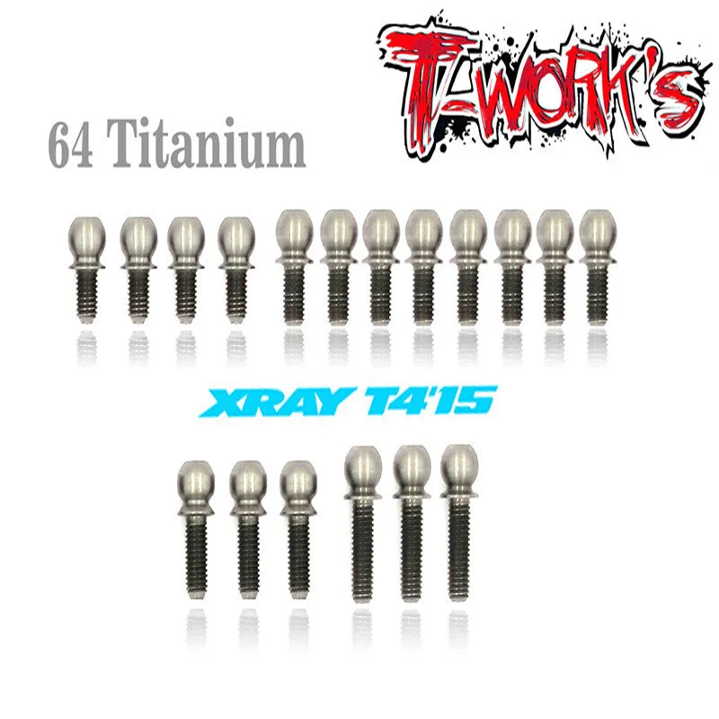 

Original T works TP-037 64 Titanium 4.9mm Ball End set ( For Xray T4'15/16/17 ) professional Rc part