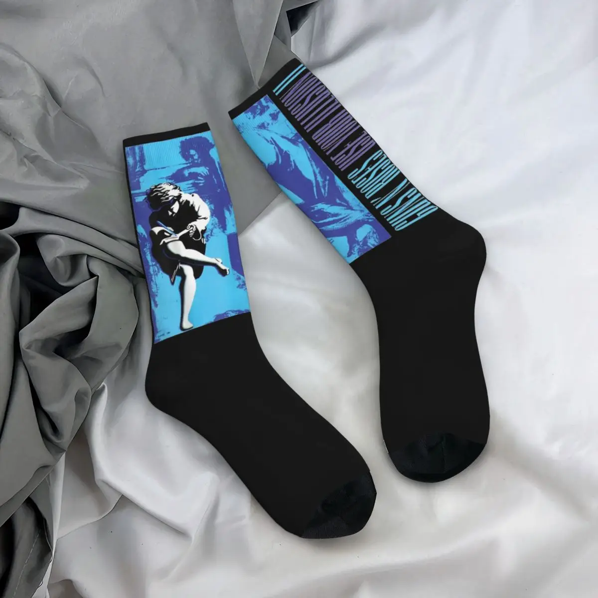 Fashion Male Men Socks Casual Guns N Roses Use Your Illusion Sock Graphic Women Sock Spring Summer Autumn Winter