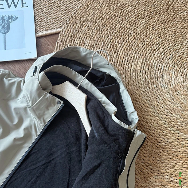 الخريف/الشتاء وصول جديد للجنسين في الهواء الطلق 3 في - 1 سترة الصوف القطبية: يندبروف، دافئة ومغامرة - جاهزة #3