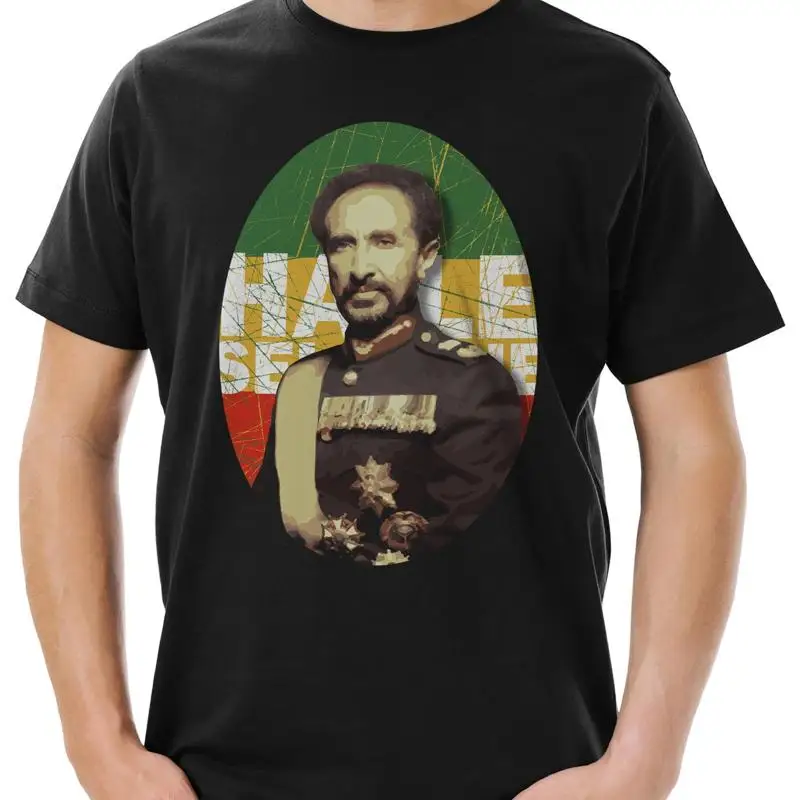 

Мужская футболка Reggae King Haile Selassie D Rasta Rastafari Jah Irie Zion Reggae