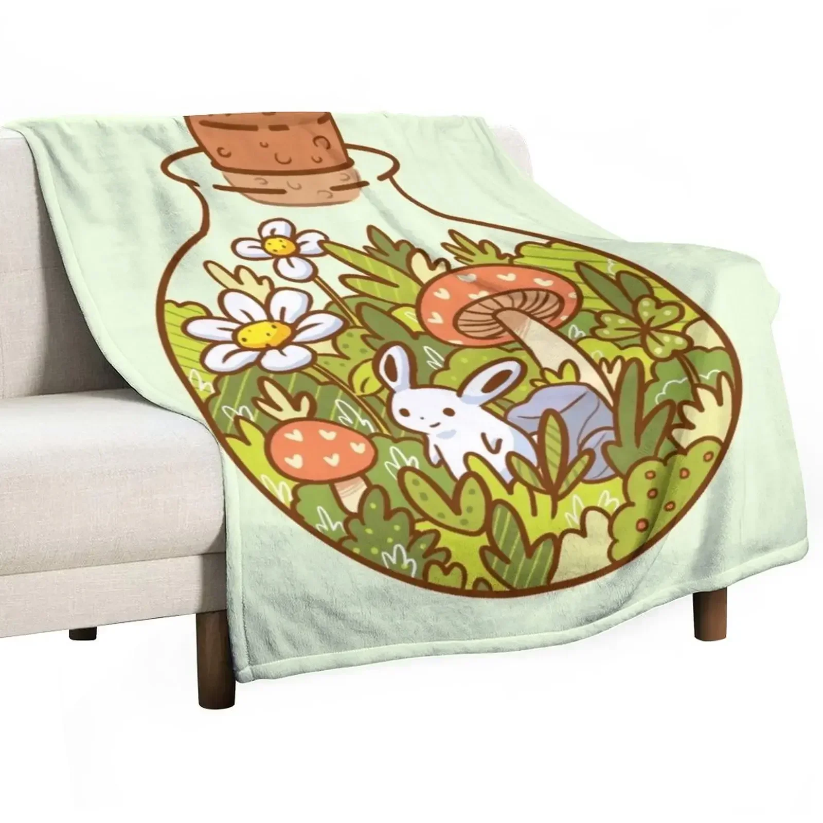 Bunny in a Bottle Throw Blanket heavy to sleep for sofa Blankets For Bed Extra Large Throw Camping Decorative Sofas Blankets