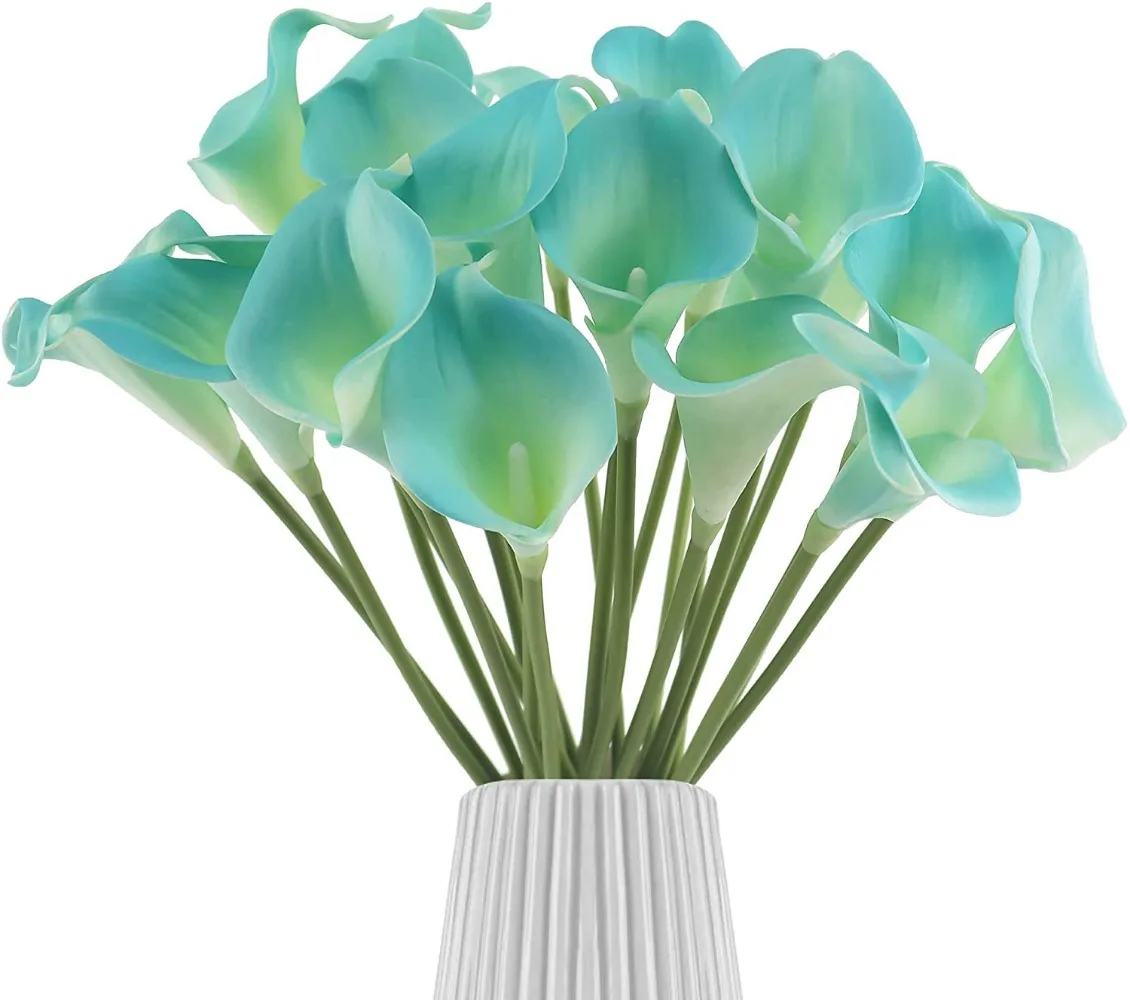 20pcs Lifelike Artificial Calla Lily Flowers,Real Touch Faux Flower for Wedding Party Bouquet Home Kitchen Decoration