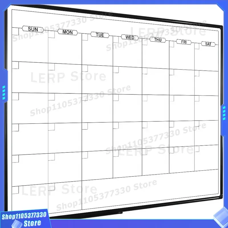Large Glass Magnetic Whiteboard for Office with Grid Layout Giant Dry Erase Calendar Wall Planner Professional Business