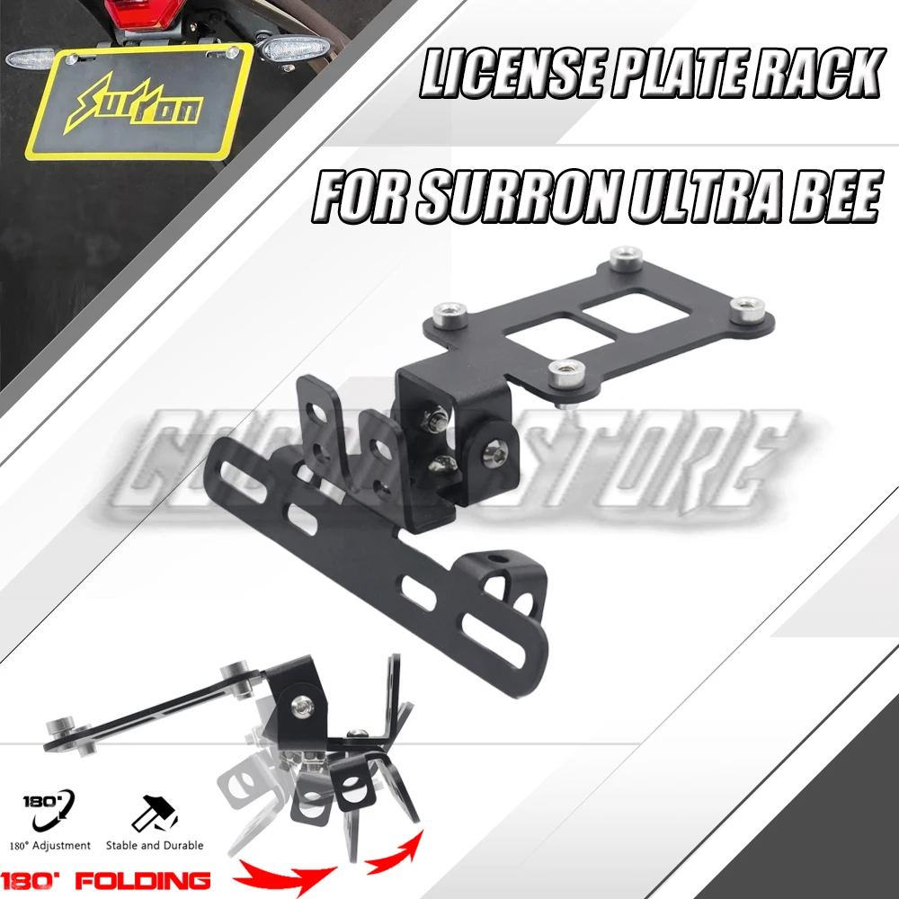 New FOR Surron Ultra Bee Sur-ron UB Collapsible Rear License Plate Holder UB Modified Parts Tail Light License Plate Bracket