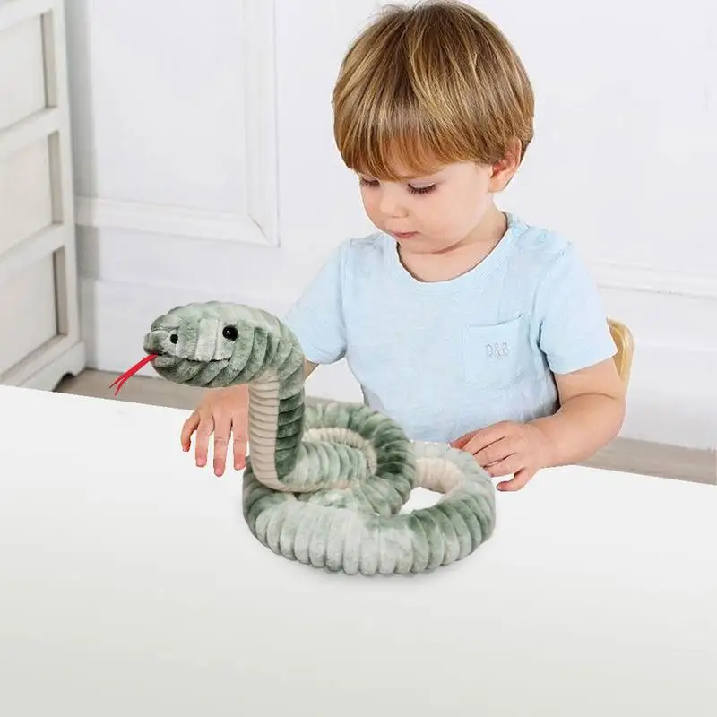 Jouet en peluche animal câlin pour la décoration de la maison, animal de simulation, doux pour la peau, long corps, farce, accessoires, salle