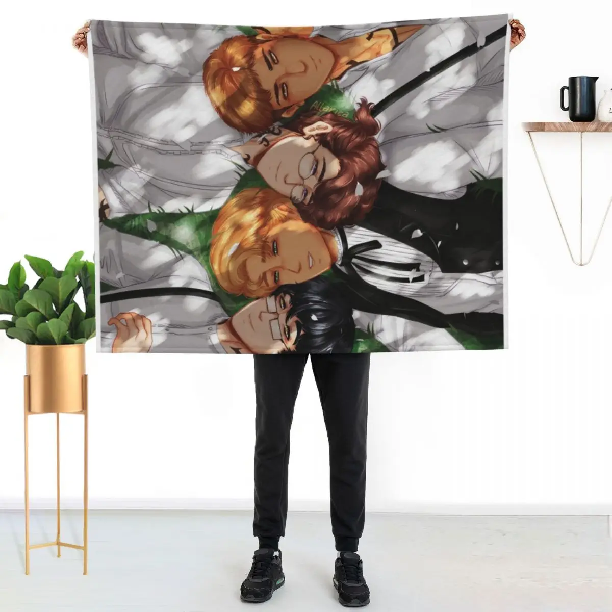 The Merry Thieves Throw Blanket Hairy Hairys Plush Soft Beds decorative blankets ands Blankets