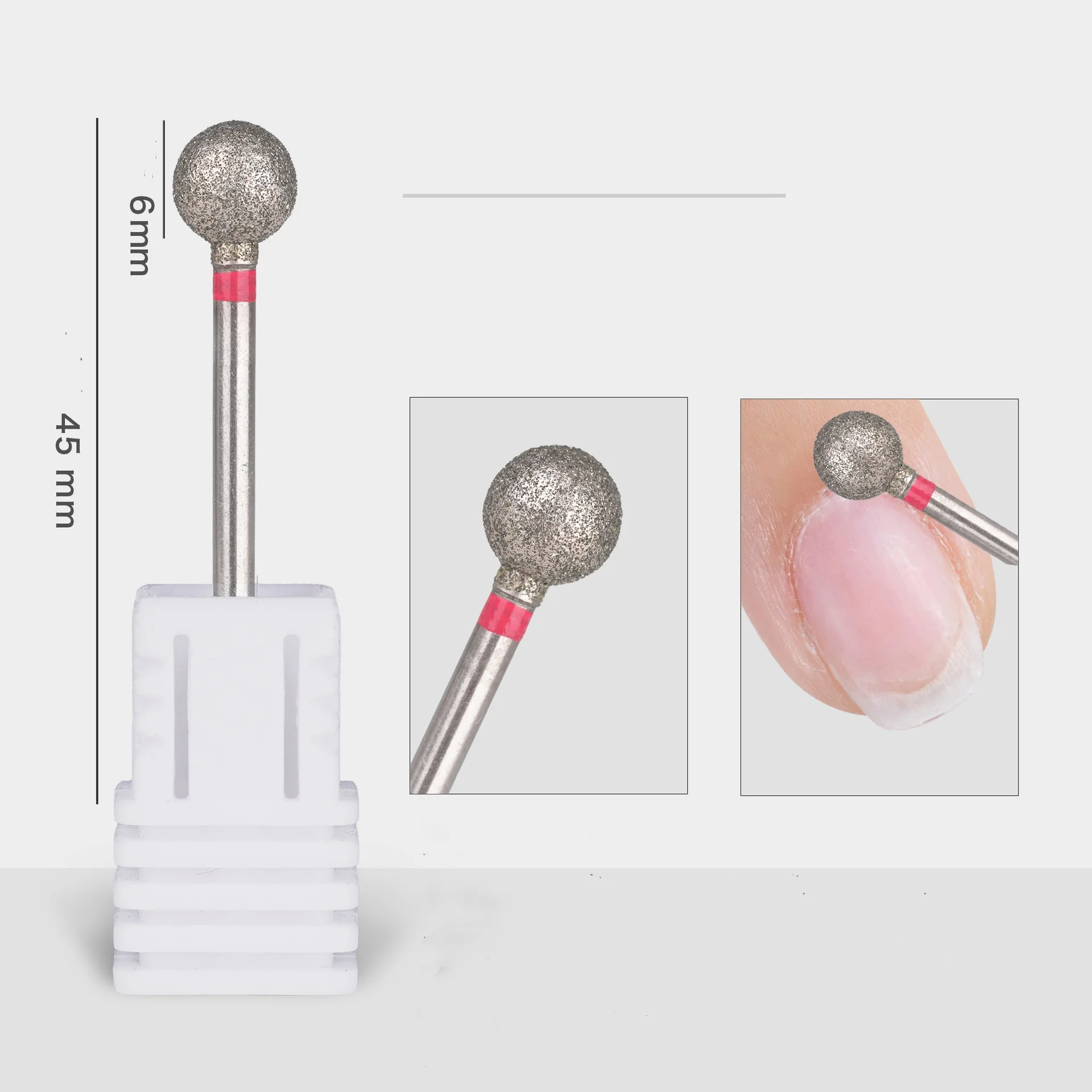 5 pezzi punte da trapano per unghie 2,35 mm punte da trapano per manicure rotanti pulite per cuticole punte russe per utensili per unghie