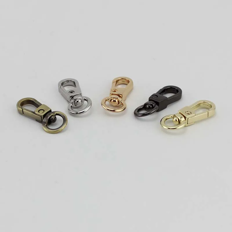 200pcs 50pcs 8mm top ending gold silver tone trigger snap hook clasp metal clip swivel dog leash hardware 5colors