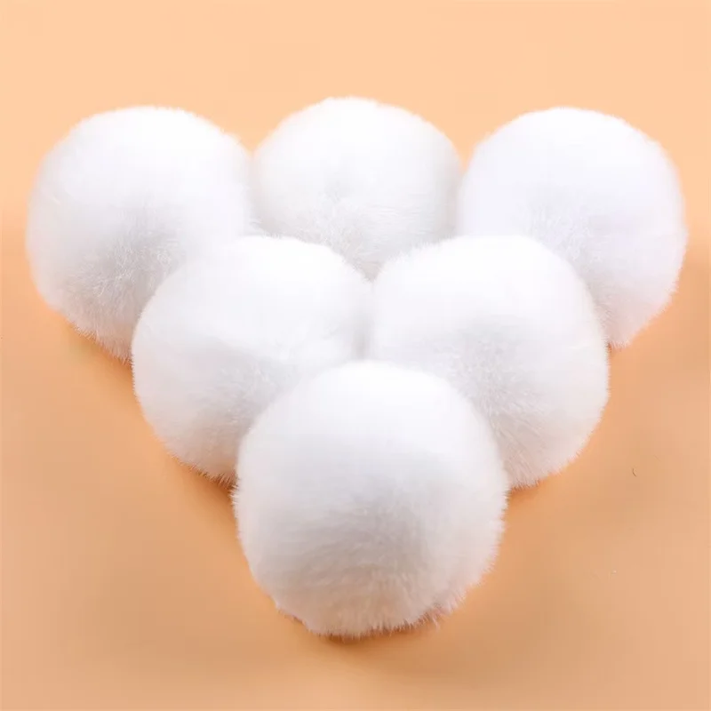 2-25 Stück Pompons 5-6cm Flauschiger Fellball Weicher Pompon DIY-Pompons für Schlüsselanhänger zum Aufnähen an Schals, Mützen, Schuhen, Kleidung, Bastelzubehör – Detail 9