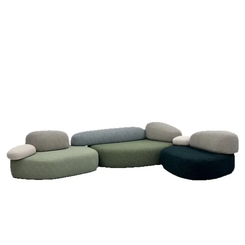 Modern creative pebble sofa villa living room hotel lobby designer special-shaped modular sofa combination