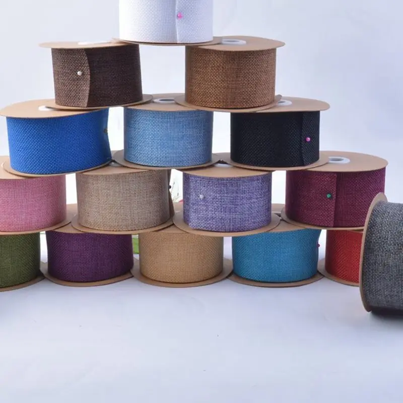 10meter/roll Environmental protection strong durable Linen ribbon Webbing For Bag Strapping Belt Making Sewing DIY Craft