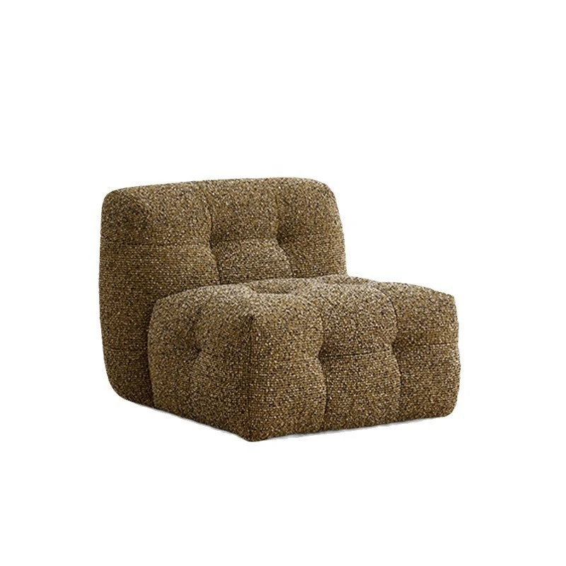 Medieval fabric single sofa marshmallow shape armless sofa rotatable leisure chair