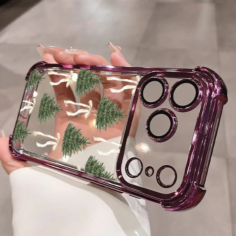 Christmas Tree Cute Bow Case For Samsung Galaxy A24 A14 A34 A25 A35 Note 20 S23 S22 Ultra S21 Plus S20 FE A05 A05S A52 A53 Cover