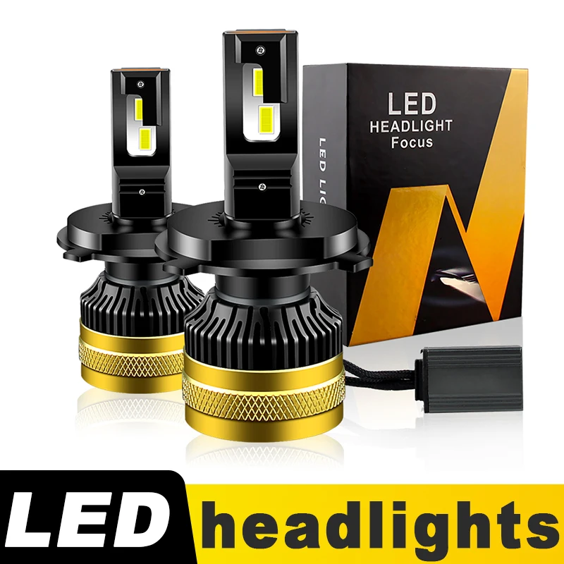 

2PCS CANbus H4 LED Headlight Bulb 12V 30000LM High Low Beam Plug & Play For Chevy Pickup 1981-1987 1982 1983 1984 1985 1986