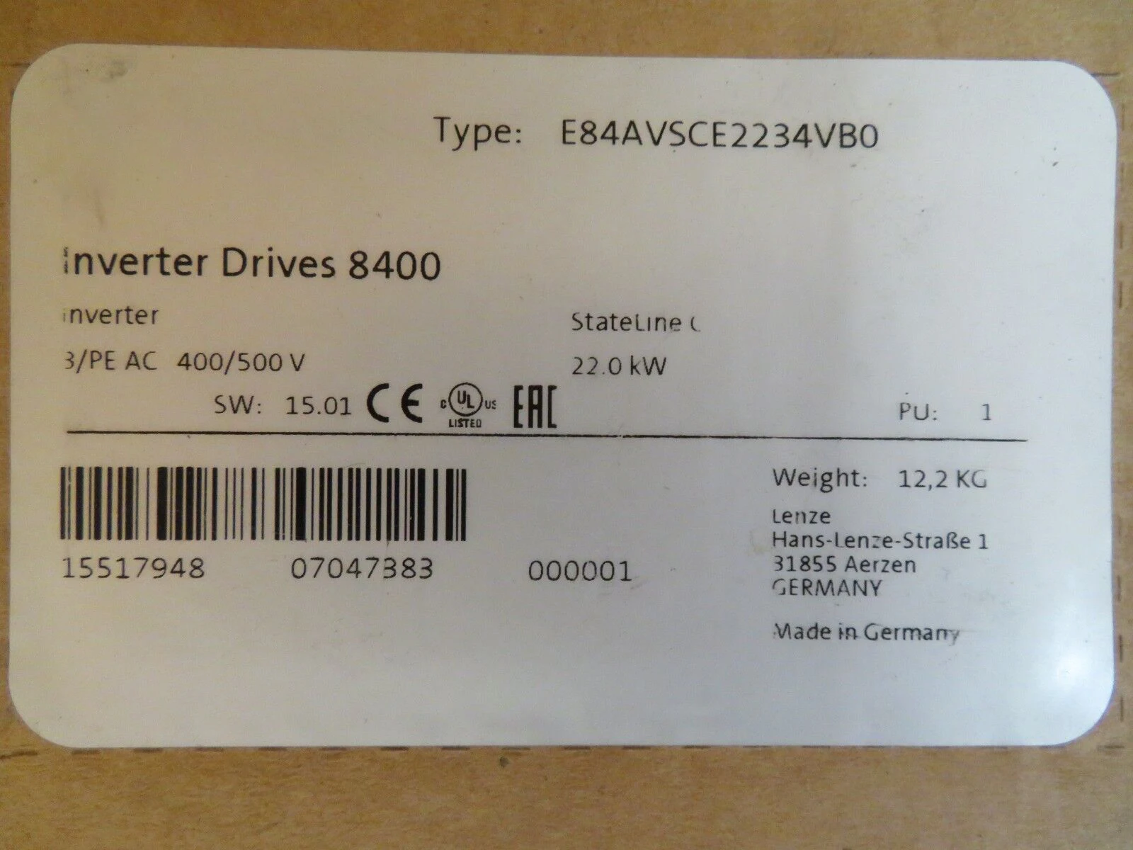 *Original AC Servo Motor E84AVSCE2234VB0 Expedited Shipping One Year Warranty