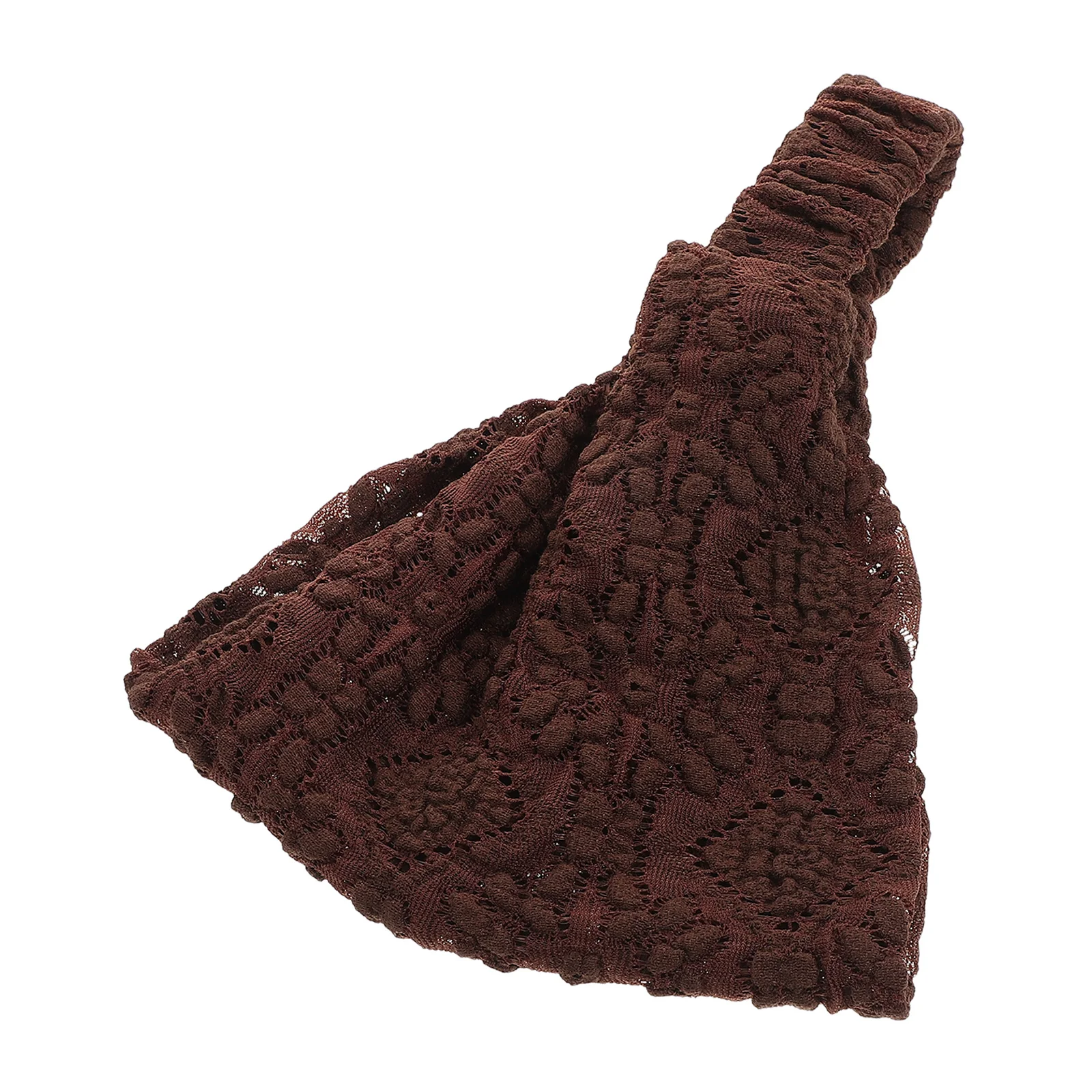 عصابة رأس مرنة واسعة للنساء من الدانتيل بوهو للشعر، وشاح مكياج قابل للتمدد، تغطية للشعر الأبيض، عصابة رأس