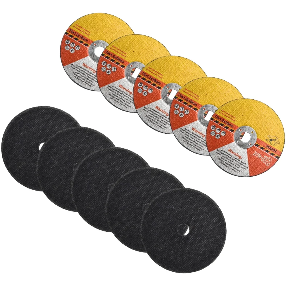 

10 шт. 75 мм дисковый пильный диск из полимерной смолы шлифовальный круг режущий диск для угловой шлифовальной машины Двойная сетка режущая часть шлифовальные аксессуары