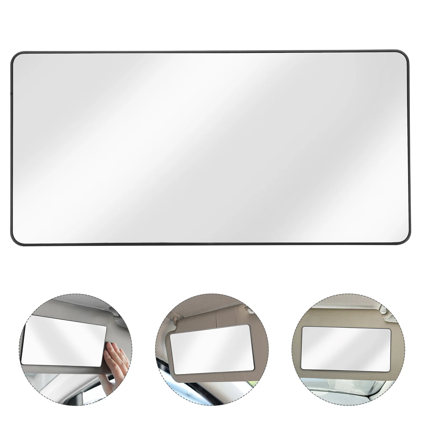 

Car Vanity Mirror Sun Visor Mount Reflective Interior Rearview Makeup Mirror for Women Auto Grooming Essential Decor