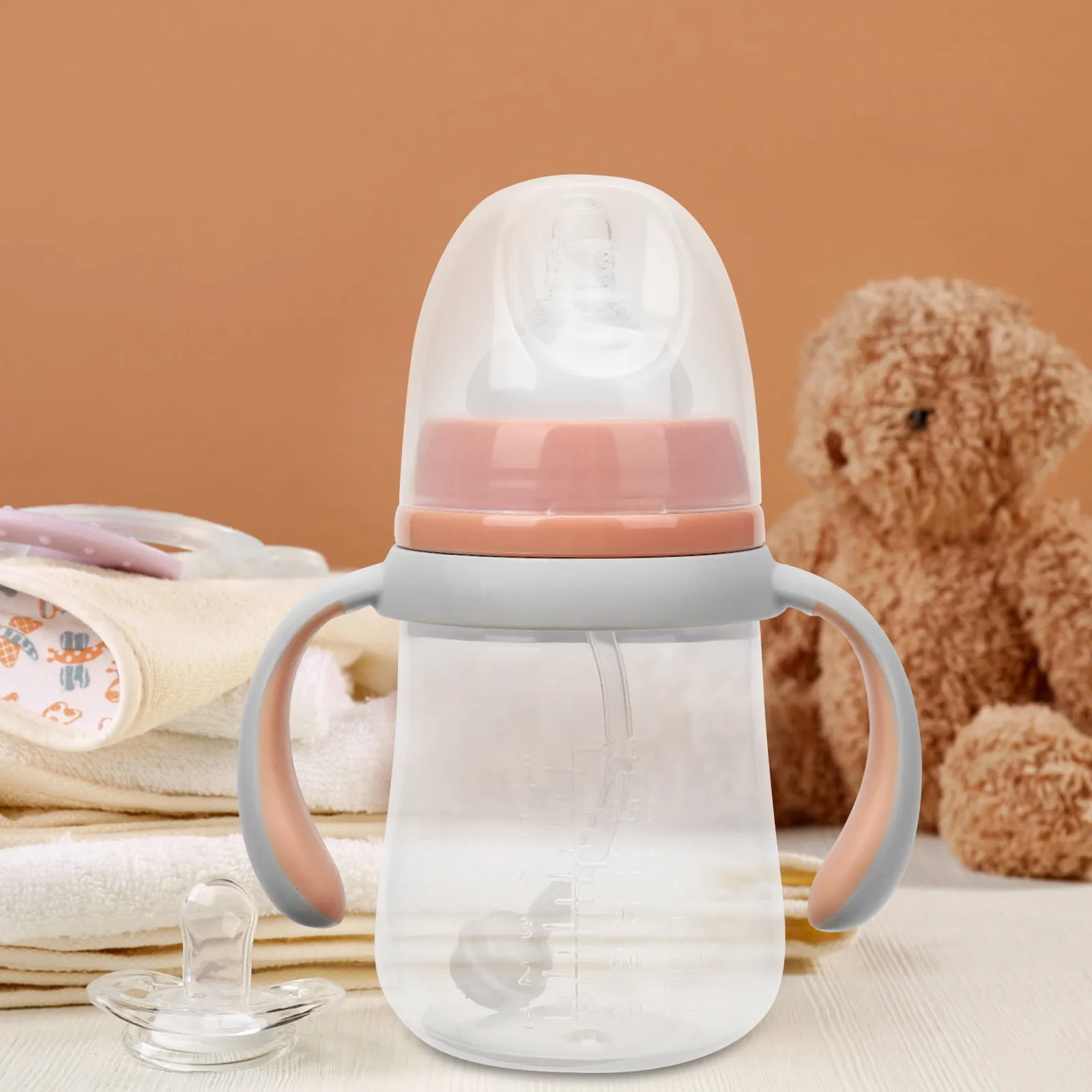 

180Ml Anti-Drop Baby Feeding Bottle Soft Spout For Oral Care Heat Resistant Wide Neck Sipping Cup For Toddlers Infant Kids