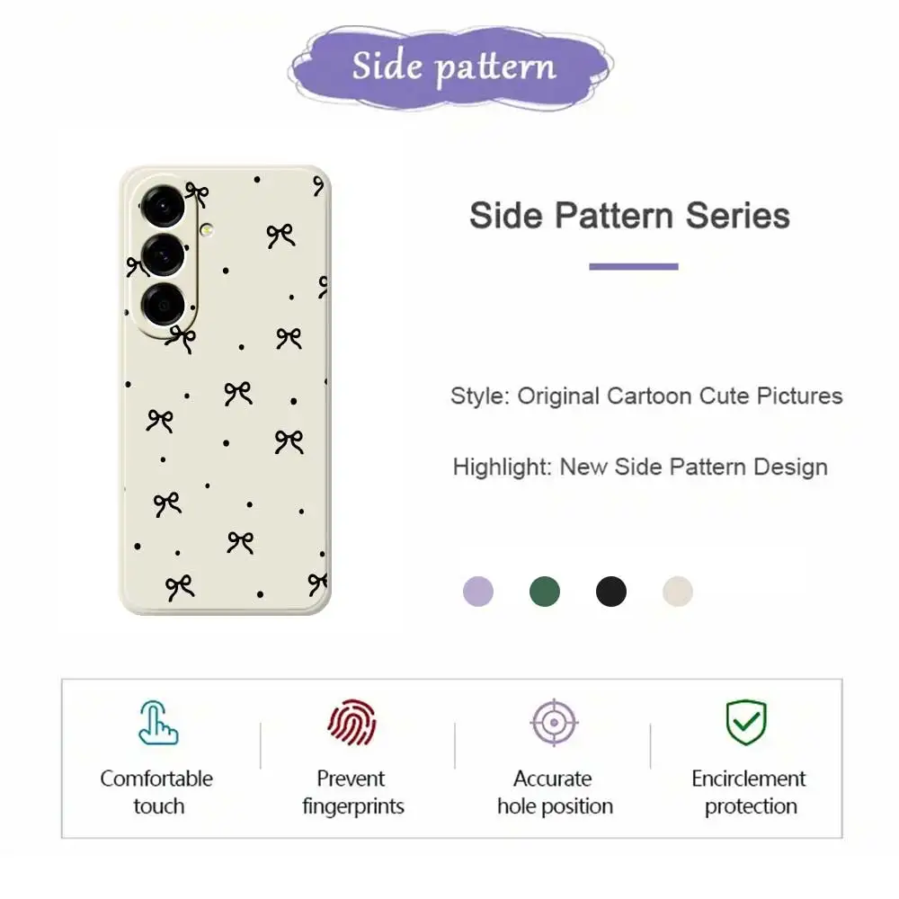 Bowknot البولكا نقطة جراب هاتف سيليكون لسامسونج غالاكسي A56 A32 A23 A22 5G A32 A23 4G A55 A54 A53 A52 A51 A35 A34 غطاء ناعم