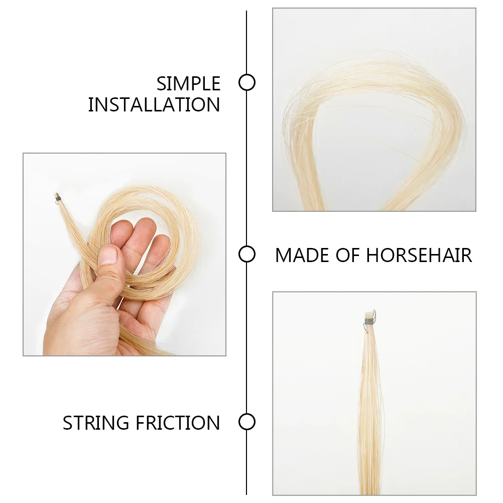 

Horsemao Bow Replacement Hair Horsehair Violin Horsetail Traditional Bows Accessories