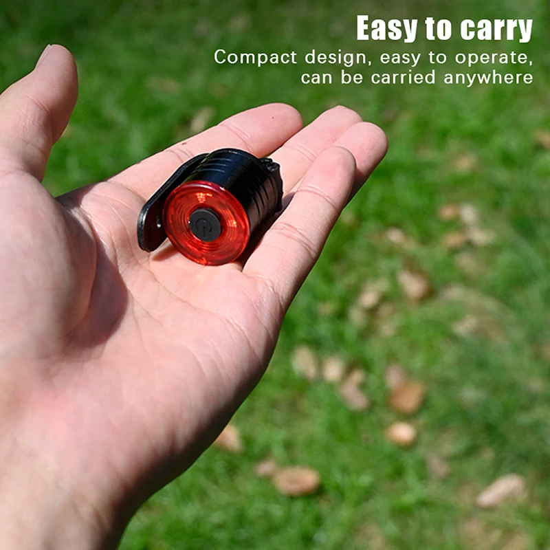 Led الدراجة الذيل ضوء ليلة ركوب الفرامل الاستشعار الطريق الدراجة الخلفية ضوء خوذة ضوء مقاوم للماء شحن مصباح يدوي الضوء الخلفي