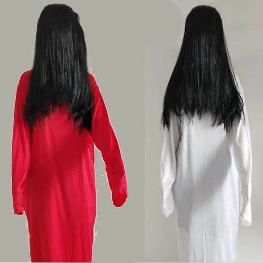 زي أداء للهالوين، فستان زفاف الزومبي الأبيض والأحمر، زي تنكري للنساء على شكل شبح، زي مسرحي، فستان صيني تقليدي #3